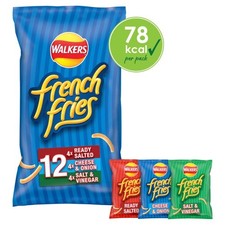 Walkers French Fries Flavour Crispy Potato Snacks 12 x 18g (Pack of 3)