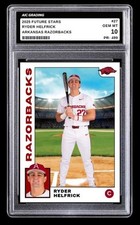 2025 Ryder Helfrick NCAA Future Stars Rookie Card #27 Razorbacks Graded 10