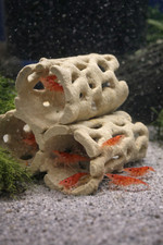 Shrimp Hide Aquarium Cave PETG Brown Fish Tank Shrimp Shelter 65mm