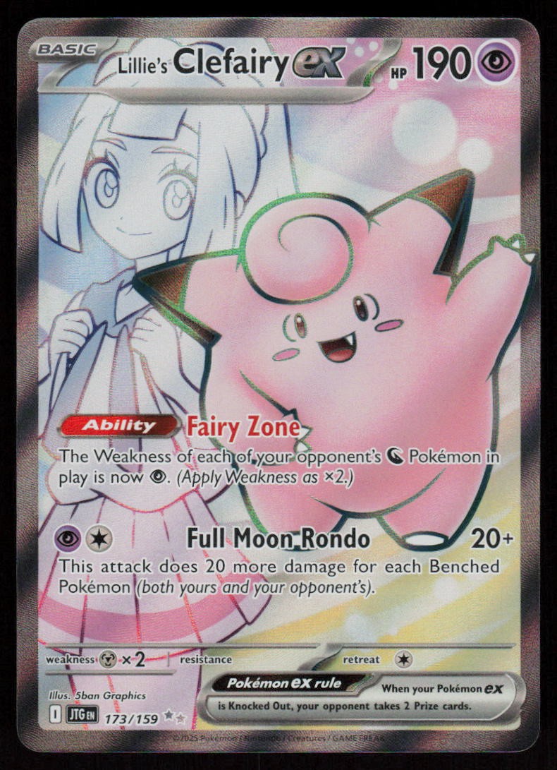 Lillie's Clefairy ex 173/159 Ultra Rare Journey Together Pokemon Near Mint