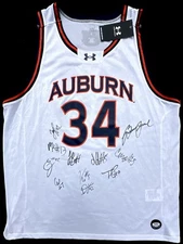 2024-25 AUBURN TIGERS TEAM SIGNED BASKETBALL JERSEY BROOME BRUCE PEARL PSA/DNA