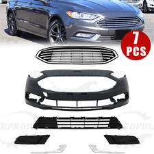 Front Bumper Cover Primed Wgrille Fog Lamp Covers Set For 2017 2018 Ford Fusion Front Bumper Cover Primed Wgrille Fog Lamp Covers Set For 2017 2018 Ford Fusion