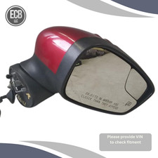 2011-2019 Ford Fiesta Right Passenger Side Door Mirror Red Heated Power Oem