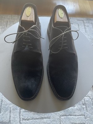 HESCHUNG Choc Brown Suede Derby Shoes (US 11)