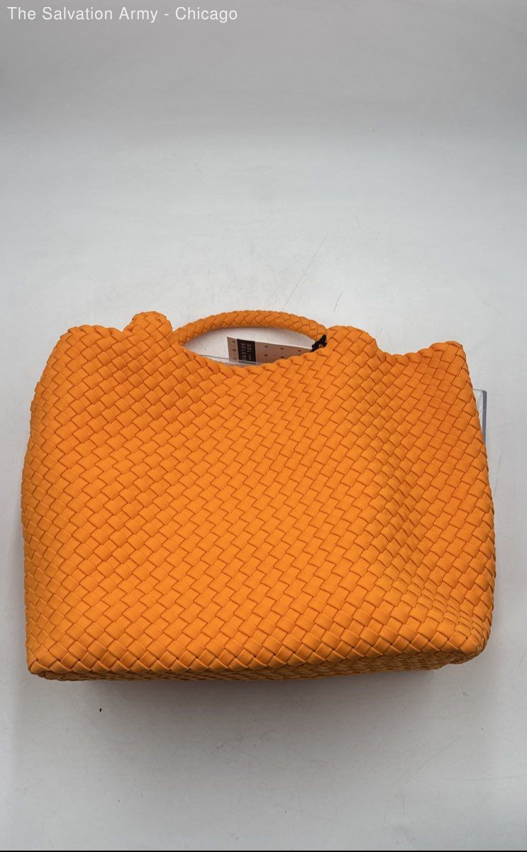 Sol And Selene Womens Orange Neoprene Double Handles Tote Bag With Pouch