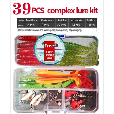 23 bis 75 teiliges Angelköder Set mit geschichteter Tackle Box für Barsch Hech