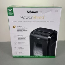 Fellowes Powershred 12C 12-Sheet Cross Cut Paper Shredder Ne