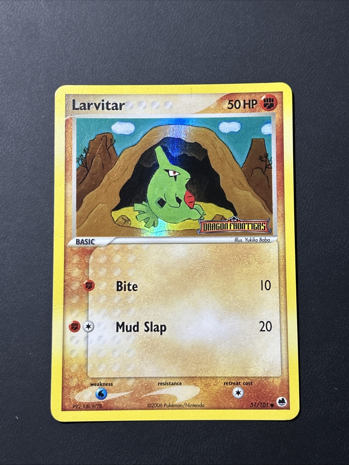 Larvitar Reverse Holo 51/101 - EX Dragon Frontiers Pokémon NM