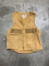  Vintage Black Sheep Brand Hunting Vest Mens Adult M Brown Canvas 60s 70s