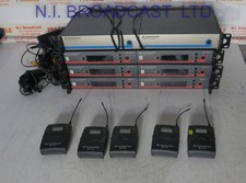 6x channel Sennheiser wireless radio mic setup +  antenna splitters (606-648Mhz)