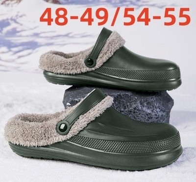 Winter Clogs Herren Gefüttert Hausschuhe Warm EVA Pantoletten Große Größen 48-55