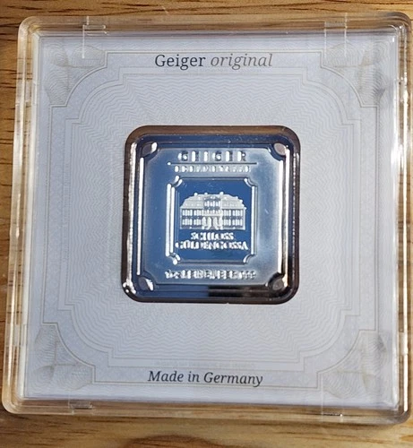 1 oz .999 Silver GEIGER EDELMETALLE Bar In Assay Holder