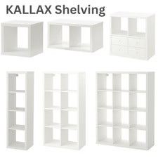 New IKEA KALLAX White Shelving Unit Cube Storage Bookcase Wall/Floor Mountable