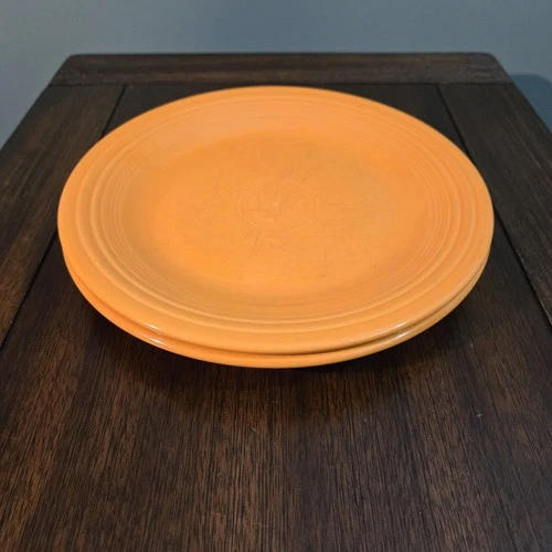 Fiestaware Dinner Plates Tangerine Orange 10.5” Homer Laughlin Fiesta Dinnerware