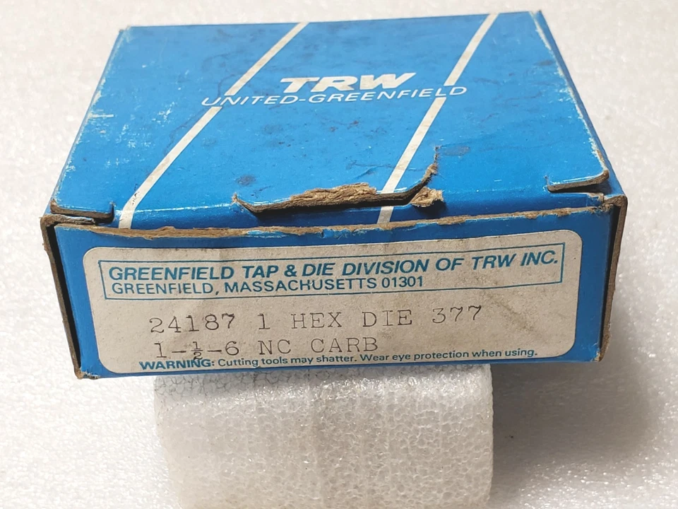 TRW 377  24187  1-1/2" - 6 TPI NC Carbon Steel Hexagon Rethreading Die  - Image 3 of 4
