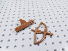 LEGO Reddish Brown Bow and Quiver Weapon Minifig AY