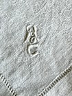 Set of 6 Fine Antique Damask Linen Napkins 25” Sq Monogram & Art Nouveau Pattern — photo 4