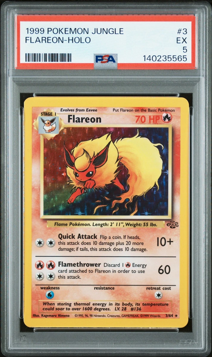 Flareon Pokémon TCG Jungle Individual Collectible Card Game Cards