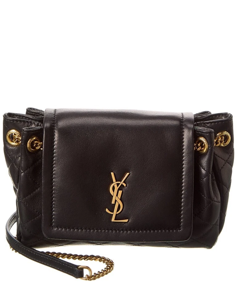 Saint Laurent Nolita Mini Leather Shoulder Bag Women's Black