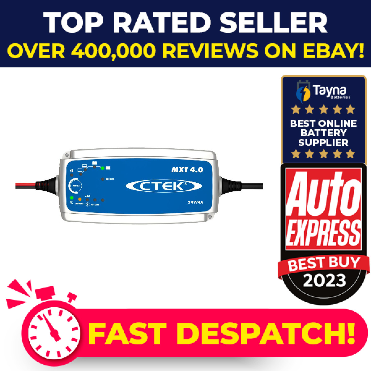 CTEK MXT 4.0 24 Volt Battery Charger (MXT4.0 - Multi XT 4000) - 56-778