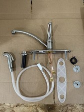 Delta Foundations Single Handle Kitchen Faucet wSprayer Stainless 10901LF-SS