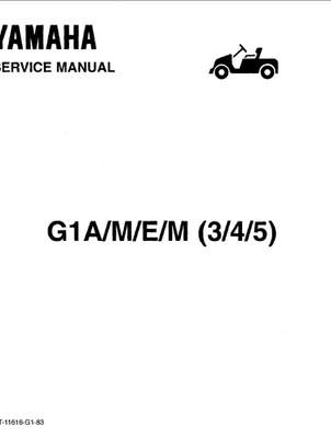 #ad 83 89 Golf Cart Yamaha G1 a m 3 m 3 4 5 Gas Electric Service Shop Repair Manual $24.71