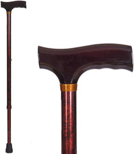 Lightweight Aluminum Adjustable Walking Cane with Derby-Top Handle for Men and W