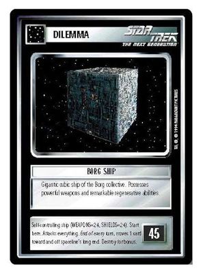 スタートレック BORG SHIP 1994 Star Trek BB Black Border RARE Borg Ship Near Mint | eBay