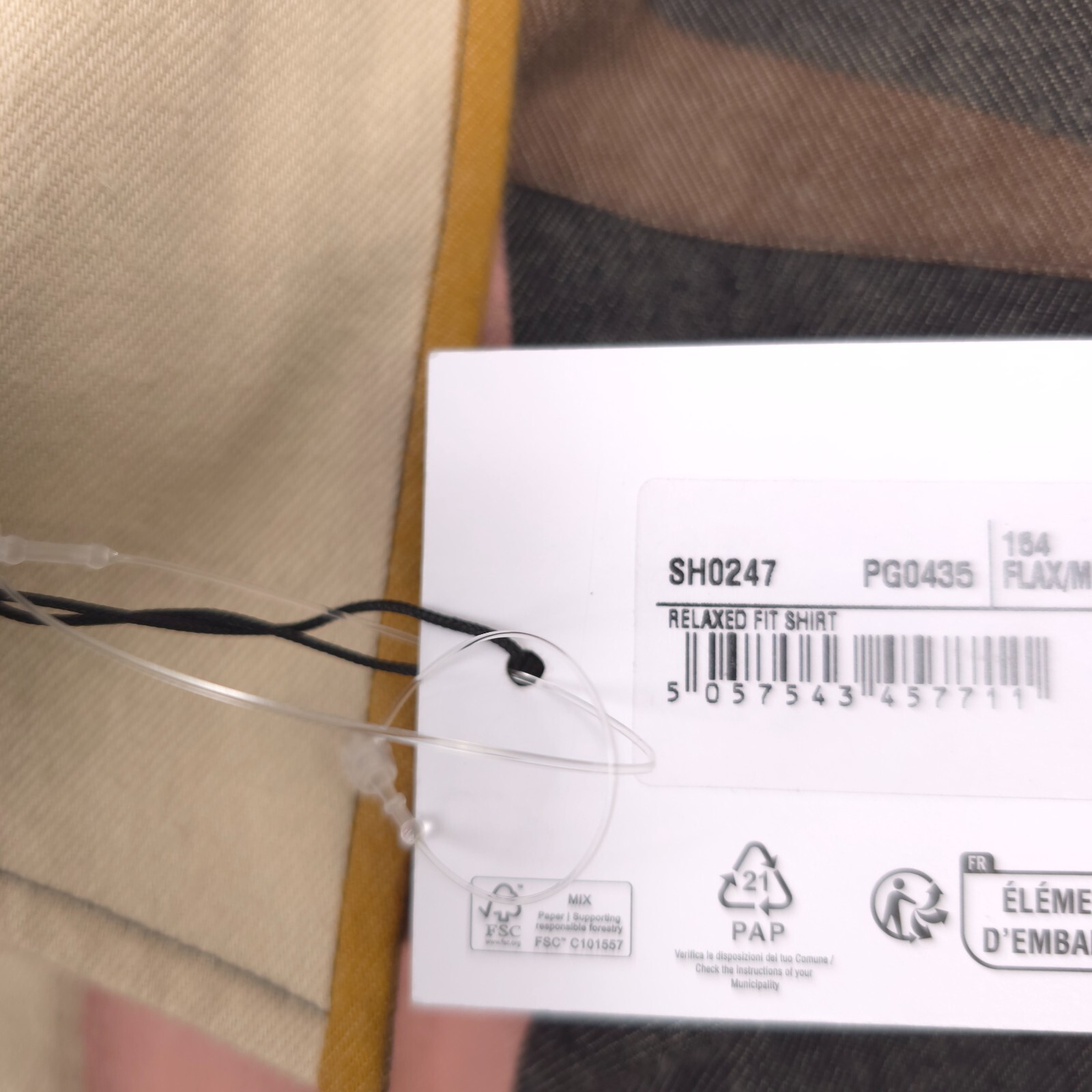 $650 JW Anderson Relaxed Fit Multi-Flax Stripe Button-Up Shirt Mens Size EUR 52