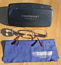 Charmant CH10842 DO GOLD Titanium Half Rim Eyeglasses Frames Japan 50/18/135mm