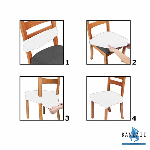 Fundas Elásticas Para Asiento De Sillas de Comedor Antimanchas 2/4/6 Piezas - Imagen 18 de 63