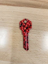 RED CHERRIES PRINTED KWIKSET KW1/KW10 KEYBLANK - READ DETAILS BELOW