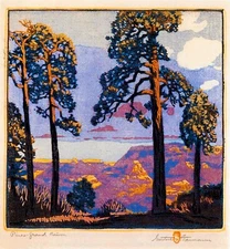 Gustave Baumann: Pines - Grand Canyon 22x30 Archival Quality Fine Art Print