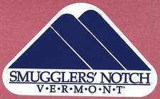 NEW SMUGGLERS NOTCH VERMONT SKI SNOWBOARD MOUNTAIN AREA RESORT STICKER DECAL