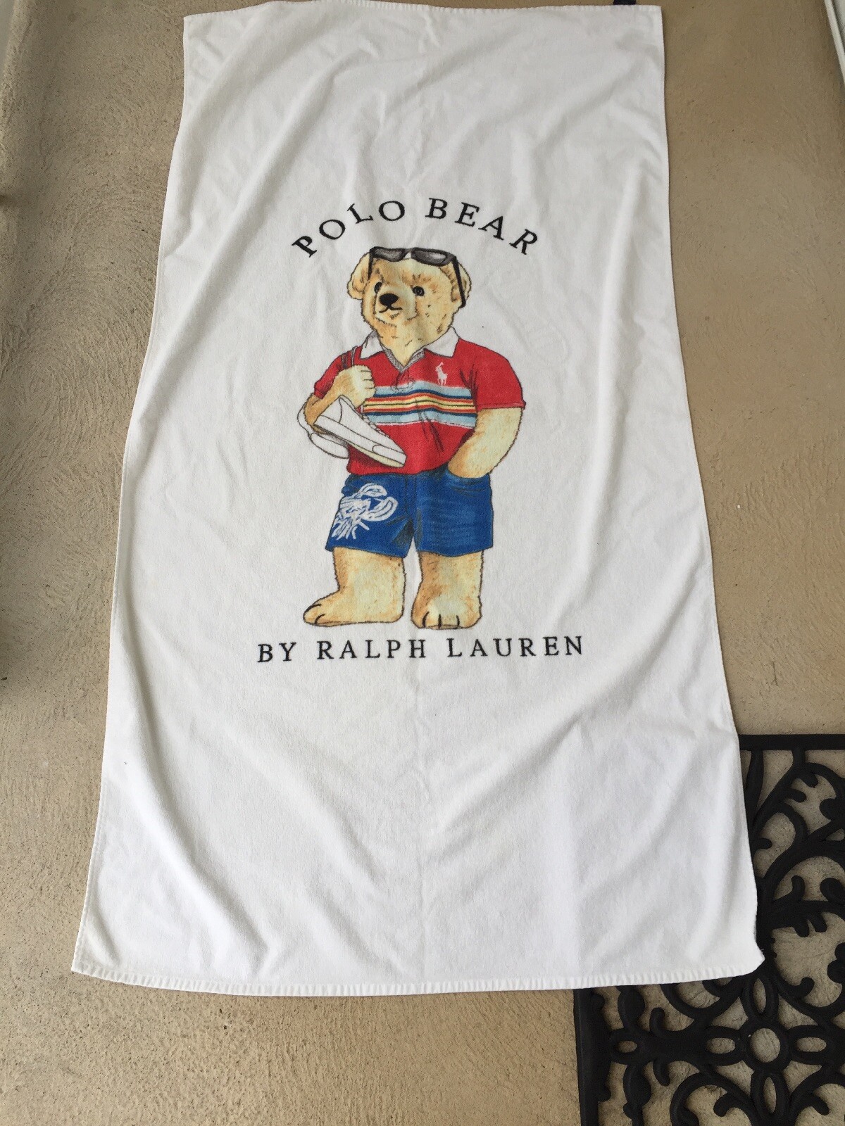 polo teddy bear towel