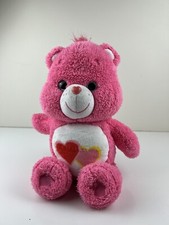 Care Bears Pink Love A Lot Bear Plush 2018 Just Play Hearts Stuffed Animal Toy