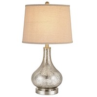 Catalina 19560-000 3-way 24-inch Mercury Glass Gourd Table Lamp With Beige Linen on sale Catalina 19560-000 3-way 24-inch Mercury Glass Gourd Table Lamp With Beige Linen on sale