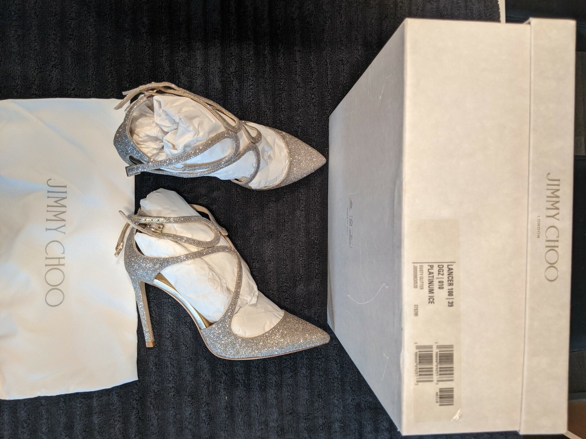 Jimmy Choo Dusty Glitter Jimmy Choo Platinum Ice Saeda 100 Dusty