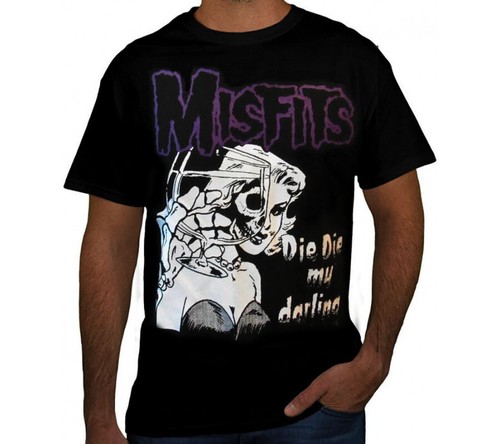 MISFITS DIE DIE MY DARLING PUNK ROCK Men's Black T Shirt