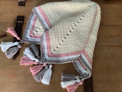 Manta Bebe Artesanal Punto Algodon 52 Cm X 52 Cm Nuevo Recién