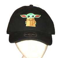 NWT Star Wars Baby Yoda 'The Child' Black Adjustable Hat Cap