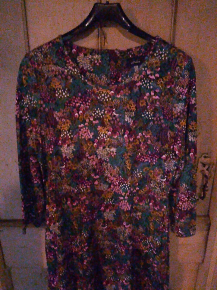 joules floral long sleeve ladies dress size 14 Jersey With Pockets eBay