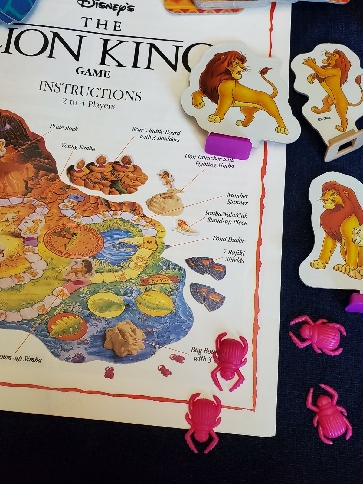 Vintage The Lion King Adventure Board Game Complete Milton 