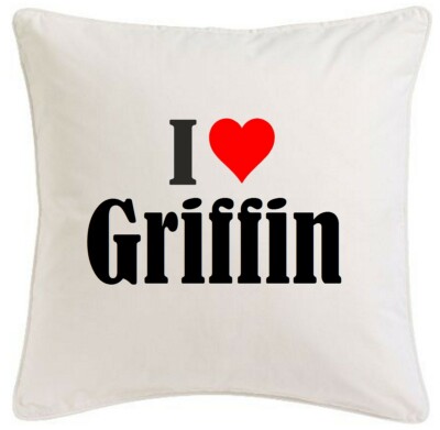 KISSENBEZUG I LOVE GRIFFIN 40CMX40CM AUS MIKROFASER