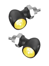 Kuryakyn by Kellerman 2535 Bullet Atto, Amber, Satin Black, Set of 2