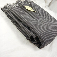Charcoal Gray Double Pinstripe Shirting Fabric 58"x2y NEW Uncut