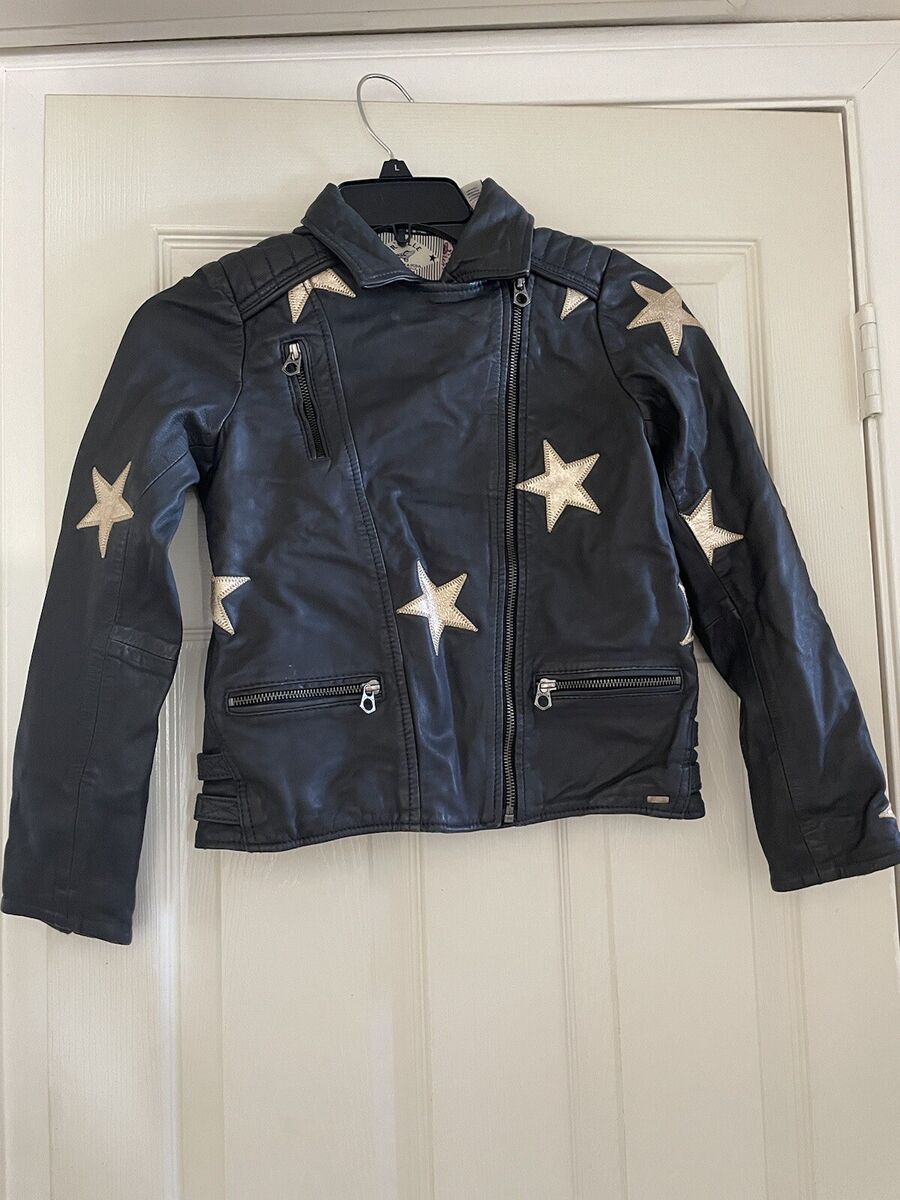 Scotch & Soda Authentic Star Leather Jacket Adult XS or Scotch & Soda Authentic Star Leather Jacket Adult XS or