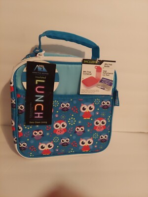 Arctic Zone Blue Owl Insulated Lunch Box. Kid School lunch box. food carrier box