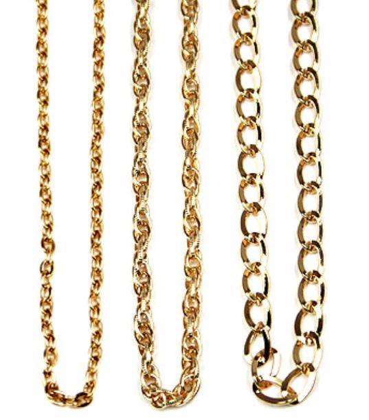 A set of 3 gold plated chains 20 inch long CHN220004 eBay