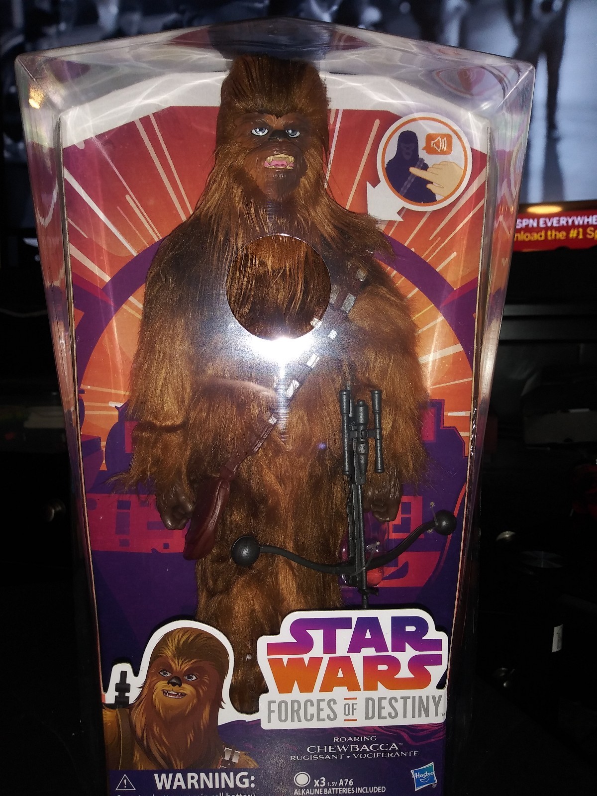 star wars forces of destiny roaring chewbacca adventure figure
